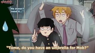 Reigen Arataka won't let the rain harm Mob (Real) [Mob Psycho 100 Comic]