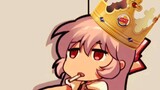 Fujiwara no Mokou wears a burger king crown