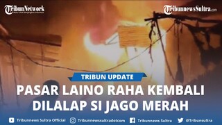 Pasar Laino Raha di Muna Sulawesi Tenggara Terbakar, Warga Saksikan Kebakaran