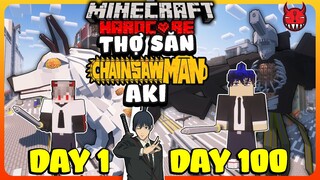 SongFish Review 100 Ngày Sinh Tồn Thợ Săn Chainsaw Man Aki Minecraft Siêu Khó