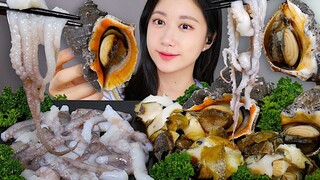 [ONHWA] The chewing sound of raw octopus and grilled conch!🐙🐚