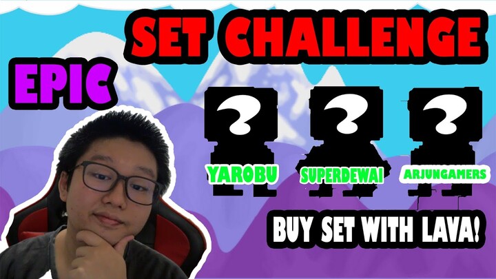 SET CHALLENGE PAKE LAVA EPIC! - GROWTOPIA INDONESIA FT.YAROBU,ARJUNGAMERS