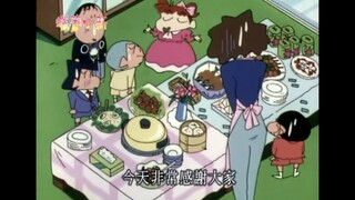 【蜡笔小新美食版】蛋糕🍰 巧克力饼干  沙拉🥗 炸鸡腿 三明治🥪 烤串 在小新家举办的派对哦～