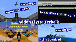 Addon Elytra Terbaik Bisa Jadi Ender Dragon Di Minecraft || Elytra Models