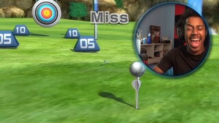 HECK NO! | Attempting to Get All The Secret Targets on Wii Sports Resort Archery | (Skylight Reacts)