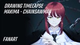 MAKIMA - CHAINSAWMAN | DRAWING TIMELAPSE NO COMMENTARY