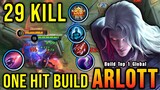 29 Kills!! Monster Offlane Arlott One Hit Build - Build Top 1 Global Arlott ~ MLBB