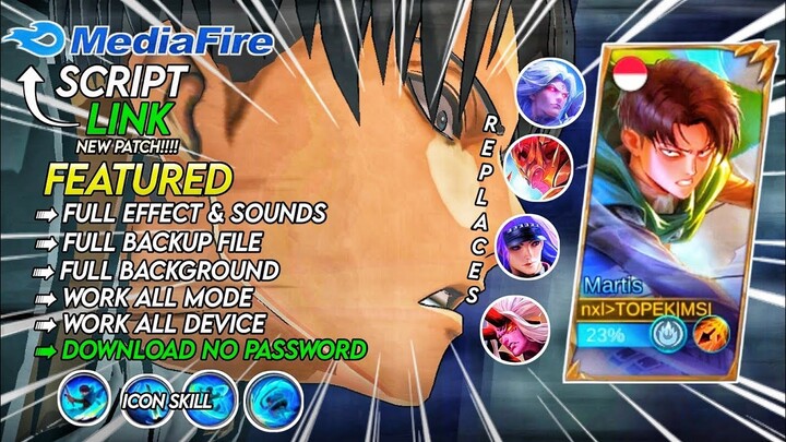 NEW!! Skin Martis Levi AoT No Password MediaFire | Full Effect & Voice - New Patch