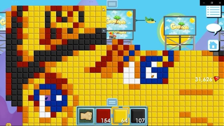 Menggambar Naruto di Growtopia (Naruto Pixel Art Growtopia) World: Narutobycapril