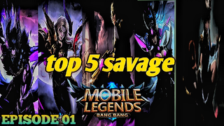 TOP 5 savage ||MOBILE LEGEND TEMPOE DOELOE