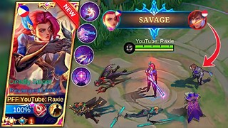 SAVAGE!! LESLEY NEW SKILL ICONS + RAXIE LESLEY BEST BUILDS & EMBLEMS! = EVEN REVAMP GUSION CAN'T WIN