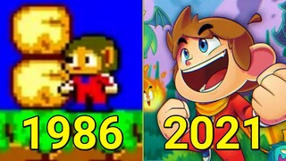 Reverse Evolution of Alex Kidd (2021-1986)