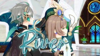 【原神MMD*4K】River❤艾尔海森&丽莎❤隼蔷