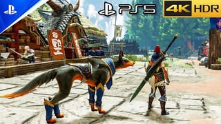 Monster Hunter Rise - 15 mins of PS5 Gameplay 4K HDR 60FPS