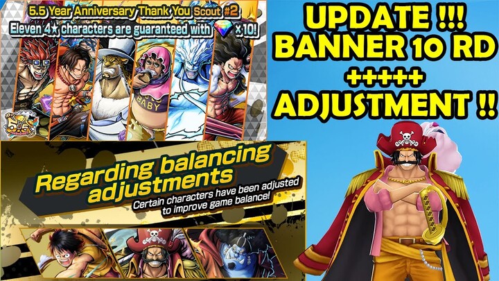 UPDATE !! BANNER 10 RD & BAHAS Adjustment Character ROGER | One Piece Bounty Rush