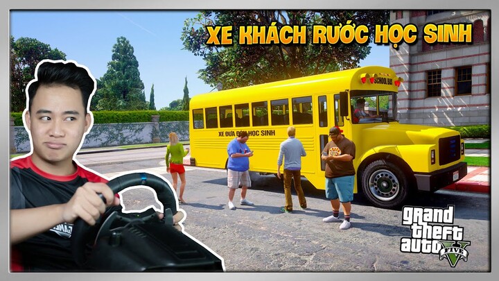 GTA 5 - Một Ngày Làm Tài Xế Xe Buýt Rước Học Sinh Đến Trường Học