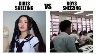 boys vs girls sneezing 😎