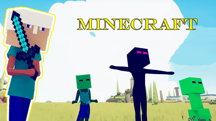Steve and Enderman in Totally Accurate Battle Simulator!
