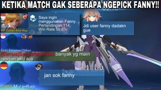 KETIKA 114 PERTANDINGAN PICK FANNY, DI BILANG TEAM JANGAN SOK MAIN FANNY!! AUTO KASIH PAHAM KWKW