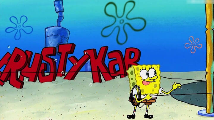 SpongeBob has obsessive compulsive disorder and uses only a piece of thread to make Bikini Bottom di