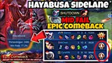 EPIC COMEBACK SOLO RANK HAYABUSA SIDELANE / OFFLANE | Stenly Hayabusa Mobile Legends