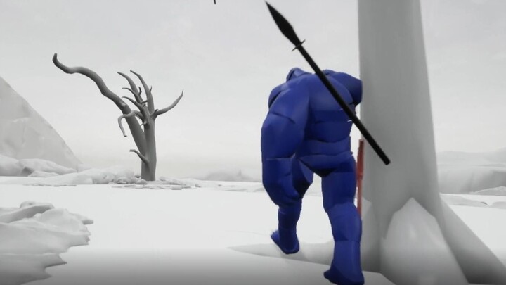 [Animasi 3D]Pertarungan Mendebarkan Antara Pria dan Raksasa 