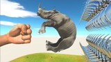 Which Unit Escape From Fist and Curved Spikes - Animal Revolt Battle Simulator