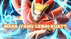 siapa yang lebih kuat jika naruto baryon mode vs Shimon gerbang ke 8 guru guy bertarung ?