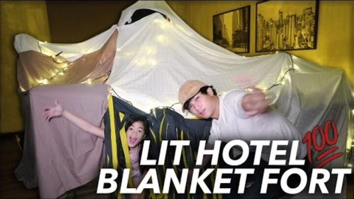 WE TURNED OUR HOTEL ROOM INTO A FORT | Ranz and Niana