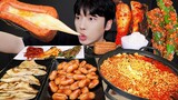 ASMR MUKBANG 직접 만든 대왕 치즈 통 스팸 & 김치, 라면, 버섯 소세지 집밥 먹방 | RECIPE KOREAN FOOD EATING !