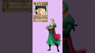 Evolution of Zoro's Bounty || #Onepiece || #Shorts