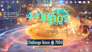Legend of the Vagabond Sword Day 6 - Kazuha & Eula Combo 7050 Score Gameplay
