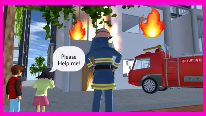 New Little Town Part 2: Mio's House is on Fire ( Roleplaying) Sakura School Simulator