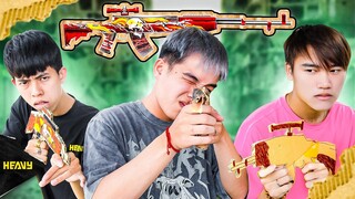 Thử Thách Làm Skin Súng Free Fire Bằng Bìa Giấy Carton | HEAVY