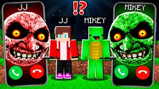 JJ Creepy Lunar Moon vs Mikey Lunar Moon CALLING at 3am to JJ and MIKEY ! - in Minecraft Maizen