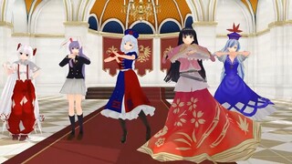 【東方mmd】鈴仙・優曇華院・イナバ＆八意永琳＆蓬莱山輝夜＆上白沢慧音＆藤原妹紅でガチ百合の女王