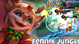 เกมเพลย์ Fennik Snow Festival Skin Jungle Pro ฮาร์ดแครี่ Arena of Valor Liên Quân mobile