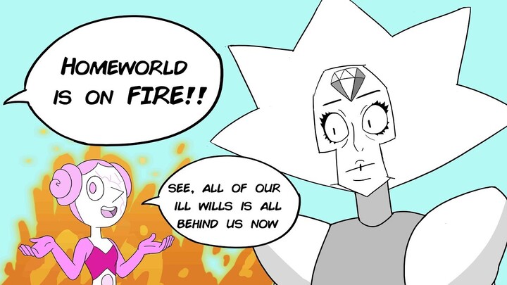 Pink Pearl -Salt of Homeworld (White making peace with Pink Pearl )Steven Universe comic episode 75