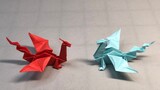 折纸分享，如何折一只翅膀更加逼真的喷火龙