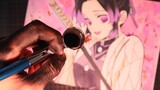 [Painting] Draw Kochou Shinobu With Carving Knife And Color Spray