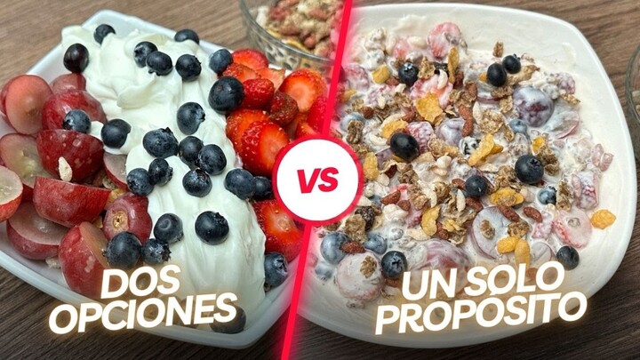 🥣⚡️ “DESAYUNO ENERGÉTICO de Cereales con Frutas y Yogurt Griego”