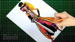 DRAWING/MENGGAMBAR BROOK (ONE PIECE) | Speed Drawing | Art 12