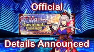 [FGO NA] 17M DL Campaign Overview | Details on how to obtain the free SSR ticket