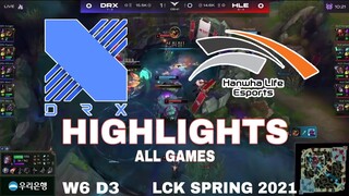 Highlight DRX vs HLE (All Game) LCK Mùa Xuân 2021 | LCK Spring 2021 | DragonX vs Hanwha Life Esports