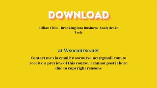 [GET] Lillian Chiu – Breaking into Business Analytics in Tech