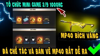 Free Fire cho quay mp40 bích vàng với tỉ lệ ra đá chế tác cực cao - skin mp40 mạnh nhất free fire