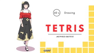 60 Detik Nggambar Outfit TETRIS