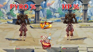 Hu Tao F2P Build!! HP% vs Pyro% Goblet !! Best build for Hutao?? Gameplay COMPARISON!!!