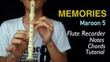 MEMORIES by Maroon 5 (EASY FLUTE RECORDER LETTER NOTES | CHORDS |TUTORIAL)