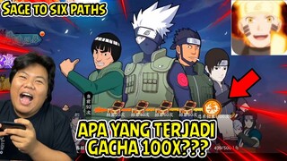 MENCOBA GACHA KE 100X PAKE TIKET MERAH ADA APA YANG AKAN TERJADI?? game naruto sage to six paths